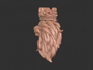 Angry lion crown 2 3d print model 3D Print Model