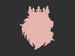 Angry lion crown 2 3d print model 3D Print Model