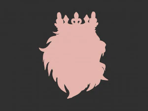 Angry lion crown 2 3d print model 3D Print Model