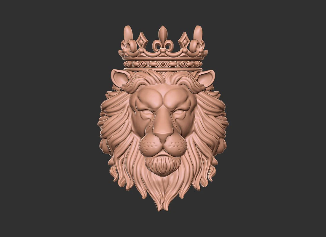 Lion crown 3d print model 3D Print Model .c4d .max .obj .3ds .fbx .stl .blend 