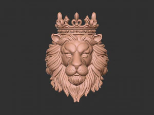 Modello di stampa 3d della corona del leone Modello di stampa 3D