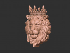 Lion crown 3d print model Modelo de impresión 3D
