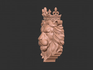 Lion crown 3d print model Modelo de impresión 3D