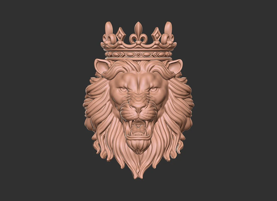Angry lion crown 3d print model 3D Print Model .c4d .max .obj .3ds .fbx .stl .blend 