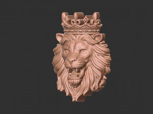 Angry lion crown 3d print model 3D Print Model