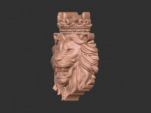 Angry lion crown 3d print model 3D Принт Модель