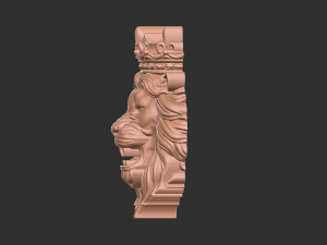 Angry lion crown 3d print model 3D Принт Модель