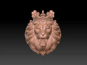 Lion ring with crown 3d print 3D Print Model