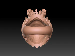 Lion ring with crown 3d print 3D Print Model
