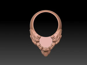Lion ring with crown 3d print 3D Print Model