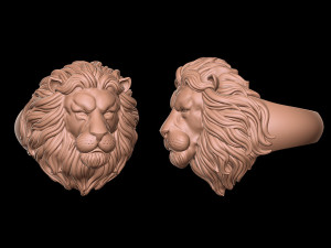 Lion ring 2 3d print 3D 打印模型