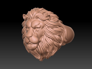 Lion ring 2 3d print 3Dプリントモデル