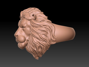 Lion ring 2 3d print 3Dプリントモデル
