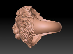 Lion ring 2 3d print 3Dプリントモデル