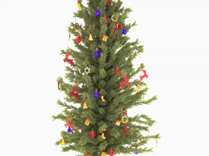 decorated christmas tree 3D 模型