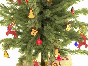 decorated christmas tree 3D Model