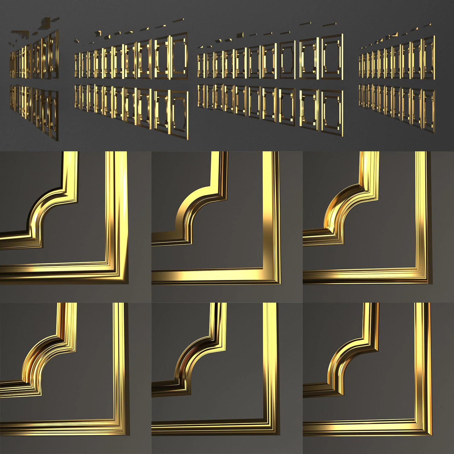 ornament frame no 1 3D Model .c4d .max .obj .3ds .fbx .stl .blend 