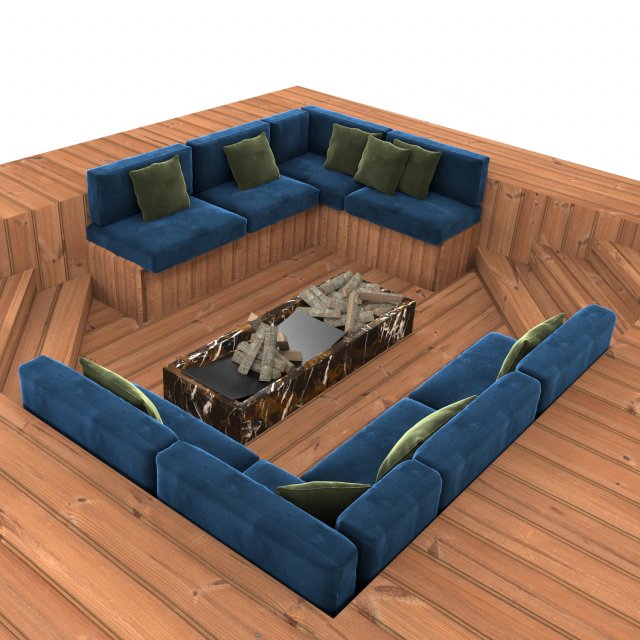 seating area for overflow swimming pool 3D 模型 .c4d .max .obj .3ds .fbx .stl .blend 