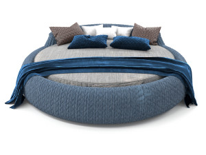 round bed Modello 3D