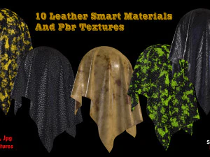 10 leather smart material and pbr textures CG Textures