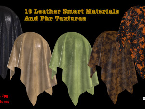 10 leather smart material and pbr textures CG टेक्स्चर्स