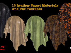 10 leather smart material and pbr textures CG Textures