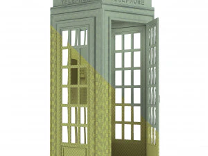 cabine telef&ocirc;nica Modelo 3D