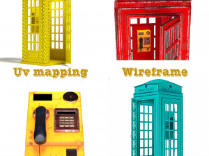 telephone booth Modèle 3D