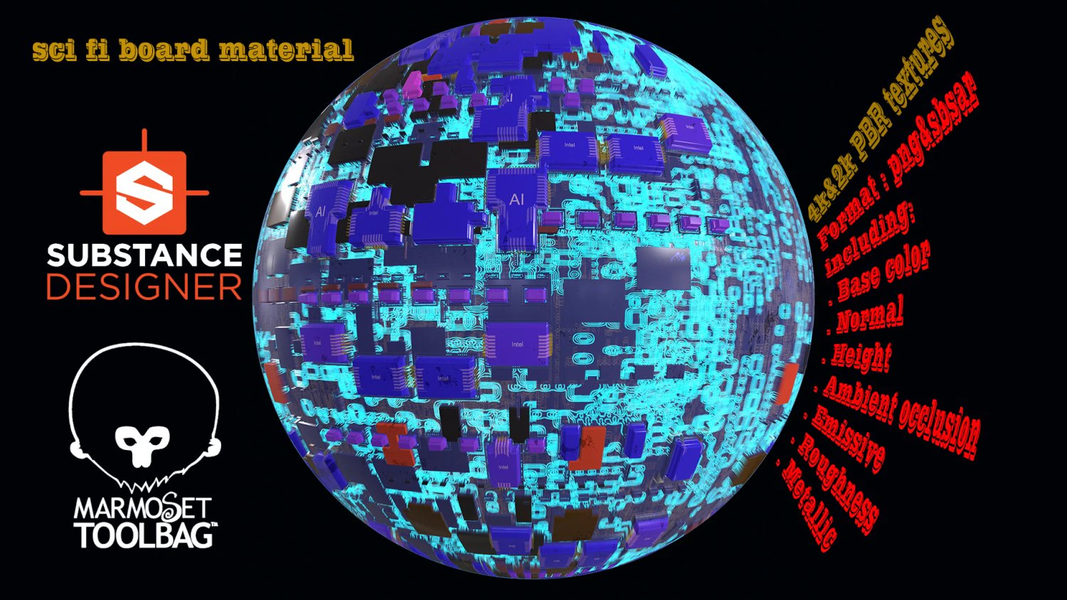 Pbr sci fi board material 082 CG Textures .c4d .max .obj .3ds .fbx .stl .blend 