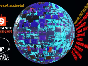 Material de placa de fic&ccedil;&atilde;o cient&iacute;fica Pbr 082 Texturas CG