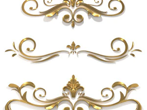 floral ornament frames 3D Model