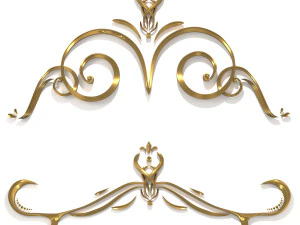 floral ornament frames 3D Model