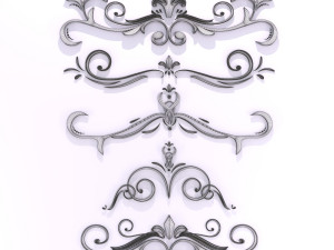 floral ornament frames 3Dモデル