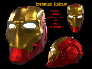 ironman helmet Modello 3D