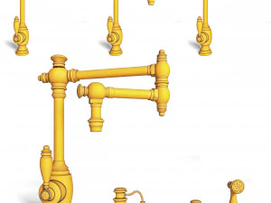 waterstone kitchen faucet set 3D Model