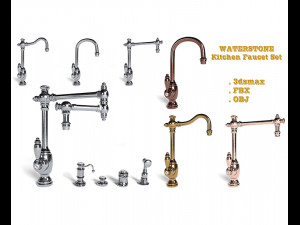 waterstone kitchen faucet set 3D Модель