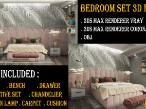 Bedroom Set 3D 모델