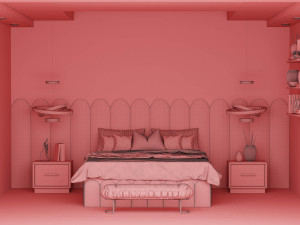 Bedroom Set 3D 모델