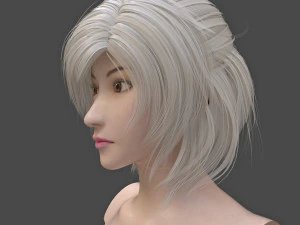 girl head 3D Model