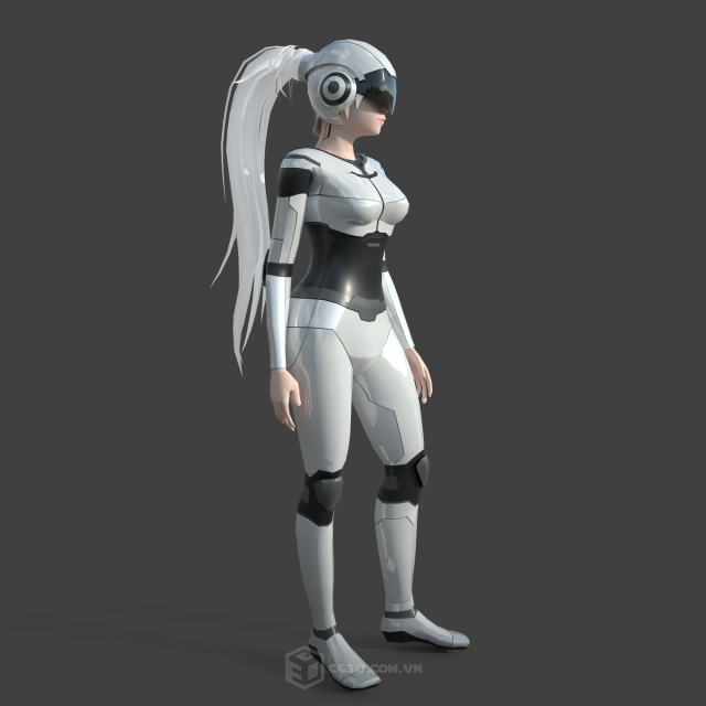 scifi girl 3Dモデル .c4d .max .obj .3ds .fbx .stl .blend 