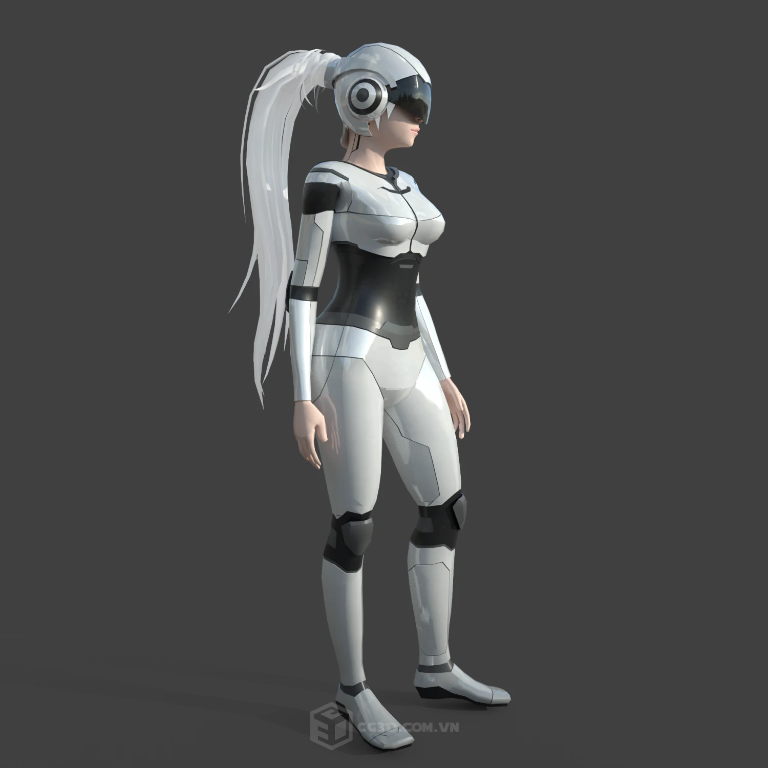 scifi girl 3D Model .c4d .max .obj .3ds .fbx .stl .blend 