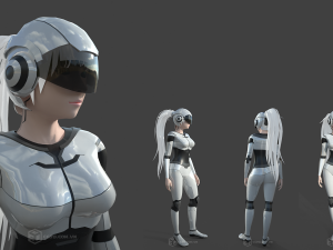scifi girl 3Dモデル