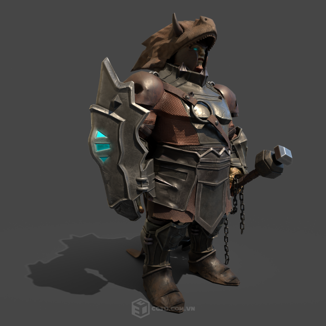 hammer 02 3D Model .c4d .max .obj .3ds .fbx .stl .blend 