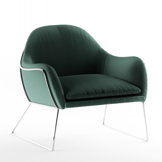 frame armchair grass cotton velvet Model 3D .c4d .max .obj .3ds .fbx .stl .blend 