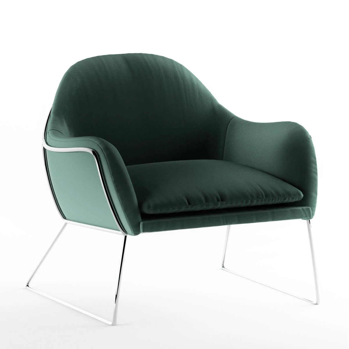 frame armchair grass cotton velvet 3D Model .c4d .max .obj .3ds .fbx .stl .blend
