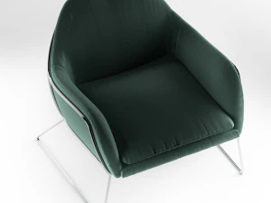 frame armchair grass cotton velvet 3D Model