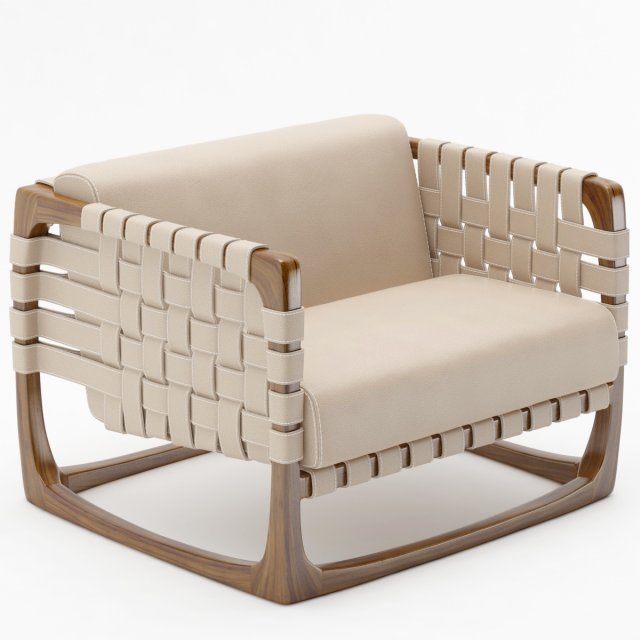 bungalow armchair by riva 1920 3D मॉडल .c4d .max .obj .3ds .fbx .stl .blend 