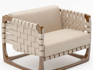 bungalow armchair by riva 1920 3D Model