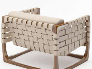 bungalow armchair by riva 1920 3D मॉडल