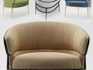 shu-ying fabric easy chair Modelo 3D